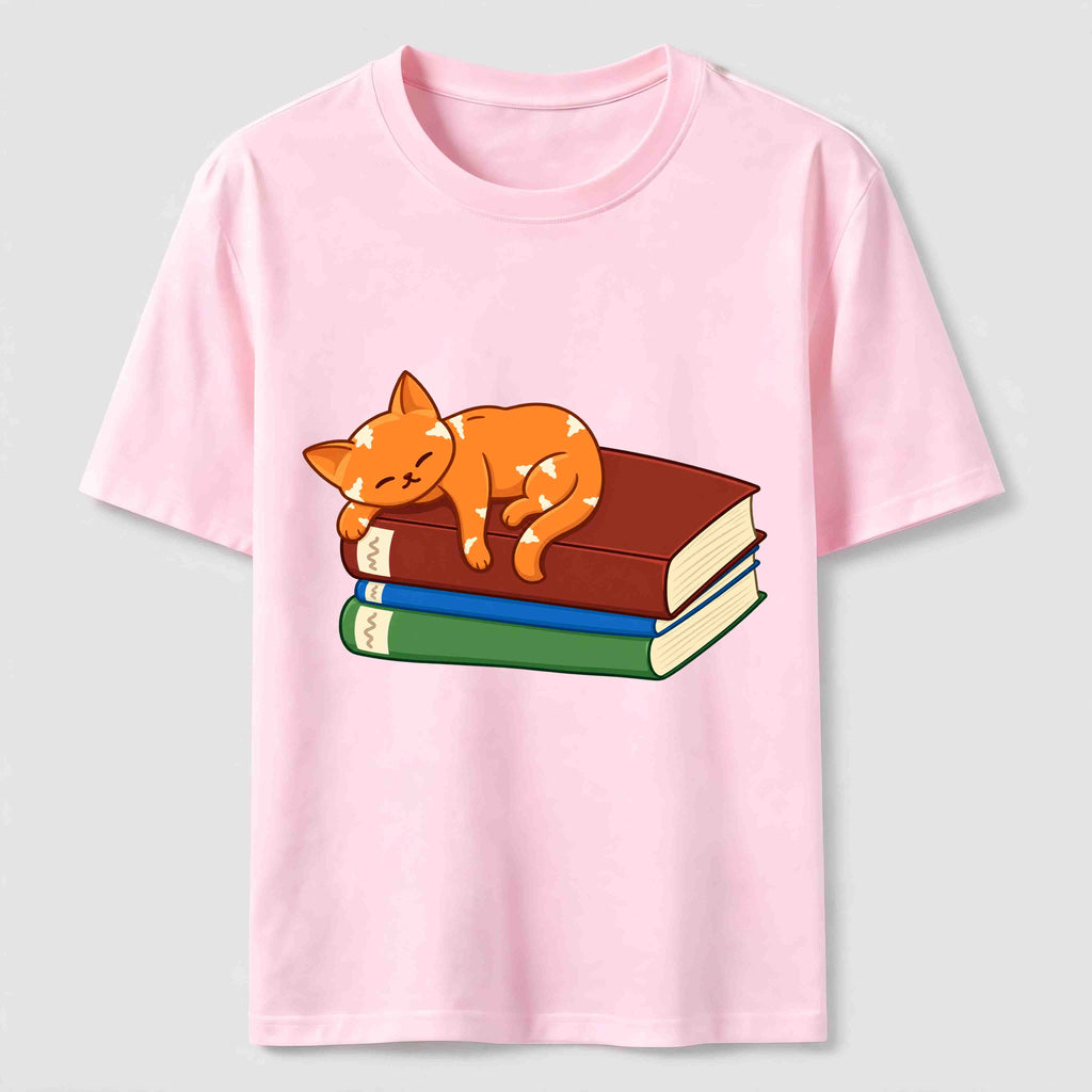 PetTaxClub Sleeping Cat Books Classic T-Shirt