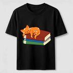 PetTaxClub Sleeping Cat Books Classic T-Shirt
