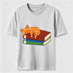 PetTaxClub Sleeping Cat Books Classic T-Shirt