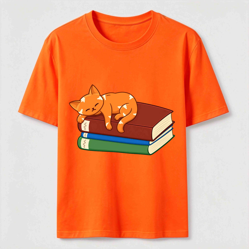 PetTaxClub Sleeping Cat Books Classic T-Shirt