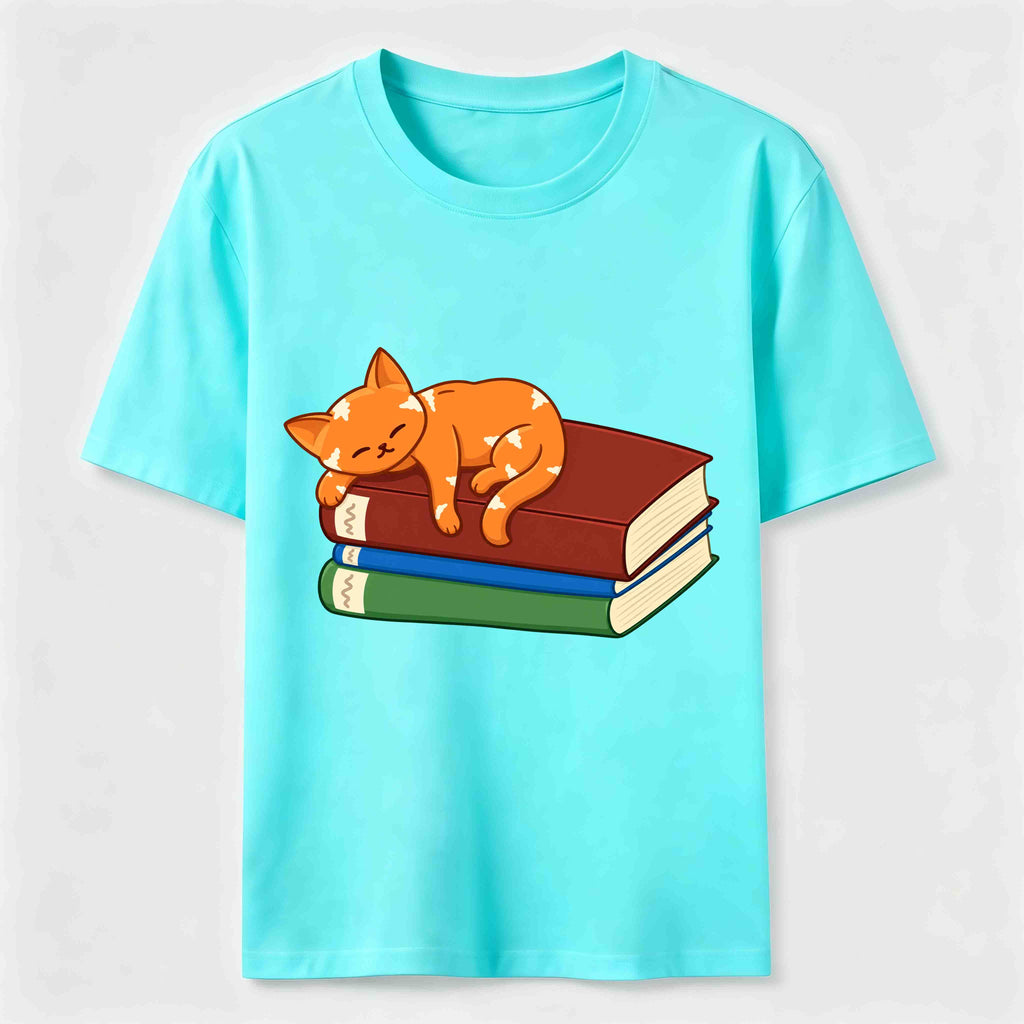 PetTaxClub Sleeping Cat Books Classic T-Shirt