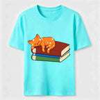 PetTaxClub Sleeping Cat Books Classic T-Shirt