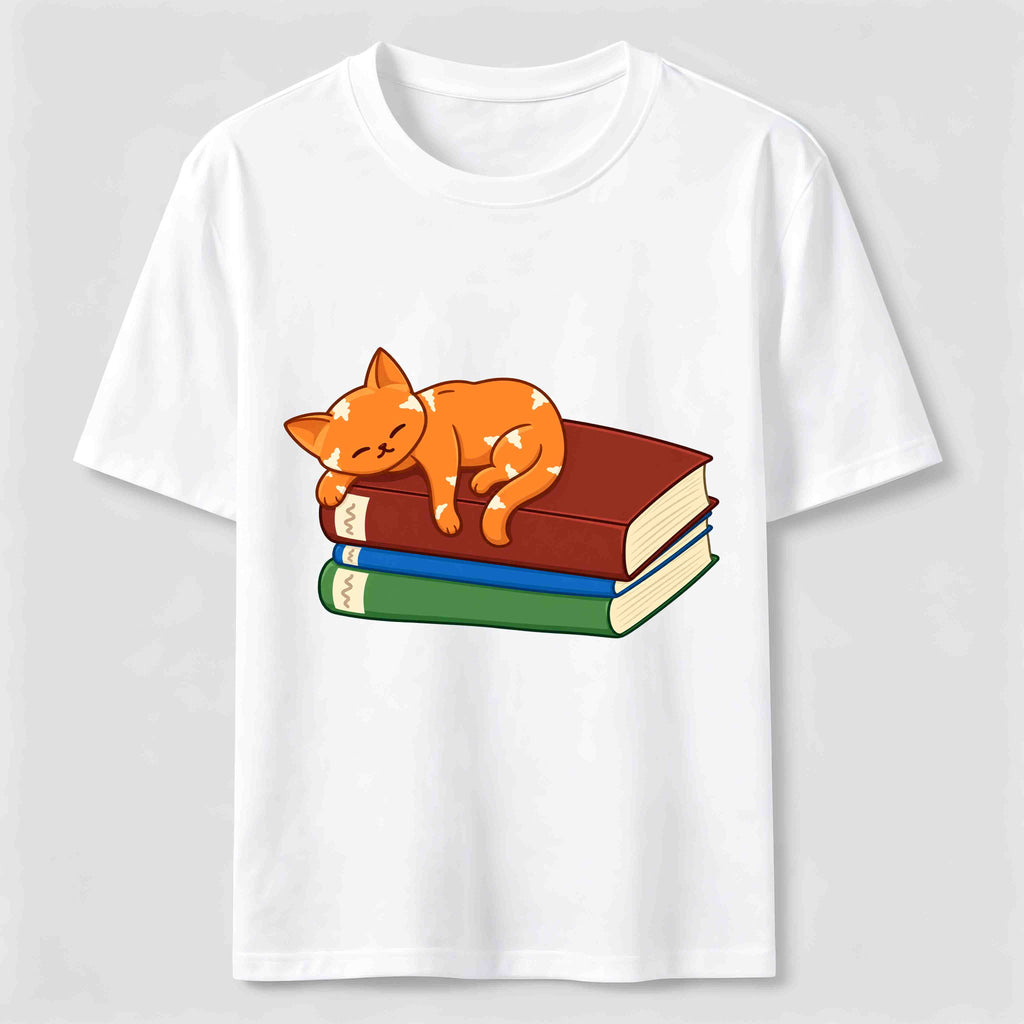 PetTaxClub Sleeping Cat Books Classic T-Shirt
