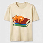 PetTaxClub Sleeping Cat Books Classic T-Shirt