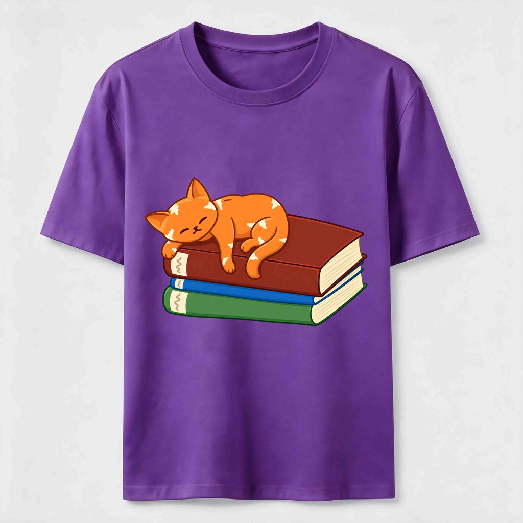 PetTaxClub Sleeping Cat Books Classic T-Shirt
