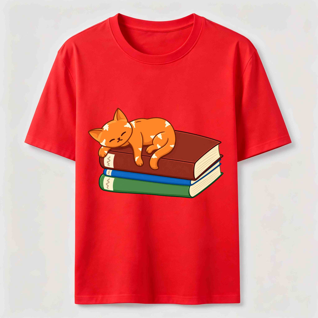 PetTaxClub Sleeping Cat Books Classic T-Shirt