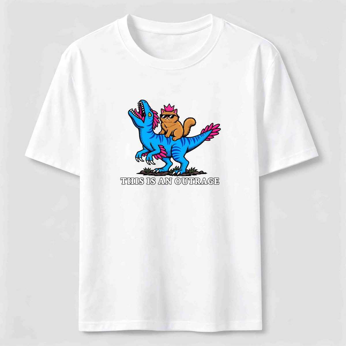 PetTaxClub Cat Riding Dinosaur Classic T-Shirt