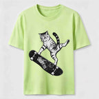 PetTaxClub Skateboarding Acrobat Cat Classic T-Shirt
