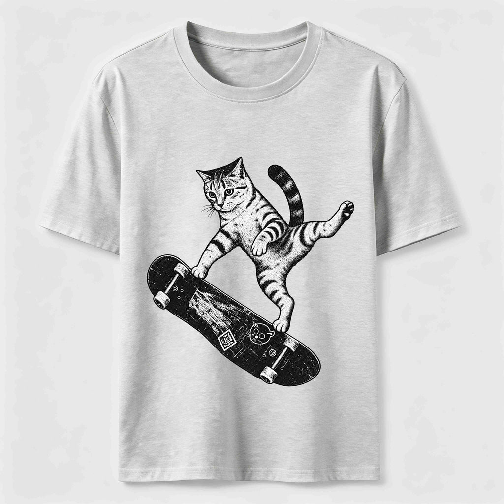 PetTaxClub Skateboarding Acrobat Cat Classic T-Shirt