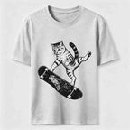 PetTaxClub Skateboarding Acrobat Cat Classic T-Shirt