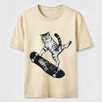 PetTaxClub Skateboarding Acrobat Cat Classic T-Shirt