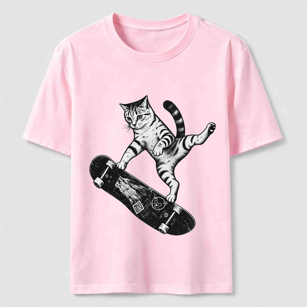 PetTaxClub Skateboarding Acrobat Cat Classic T-Shirt