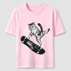 PetTaxClub Skateboarding Acrobat Cat Classic T-Shirt