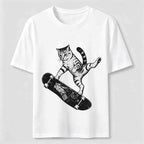 PetTaxClub Skateboarding Acrobat Cat Classic T-Shirt