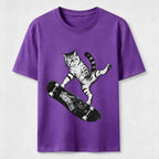 PetTaxClub Skateboarding Acrobat Cat Classic T-Shirt