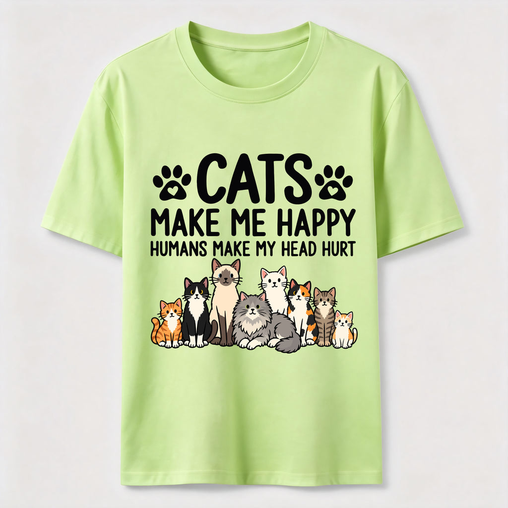 PetTaxClub Cats Make Me Happy SLG Classic T-Shirt