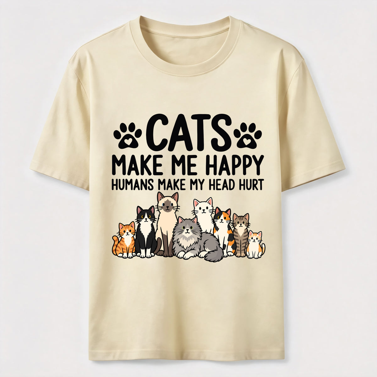 PetTaxClub Cats Make Me Happy SLG Classic T-Shirt