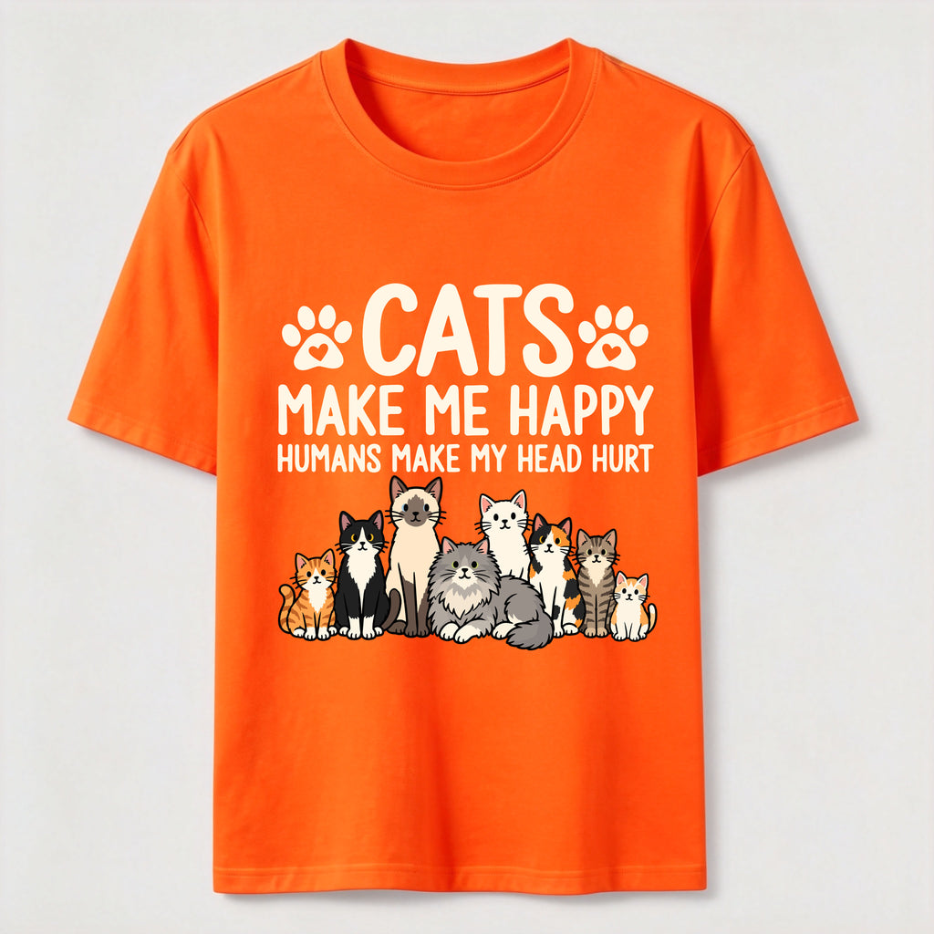 PetTaxClub Cats Make Me Happy SLG Classic T-Shirt