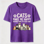 PetTaxClub Cats Make Me Happy SLG Classic T-Shirt