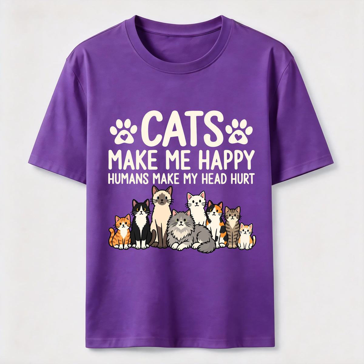 PetTaxClub Cats Make Me Happy SLG Classic T-Shirt