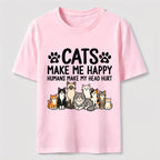 PetTaxClub Cats Make Me Happy SLG Classic T-Shirt