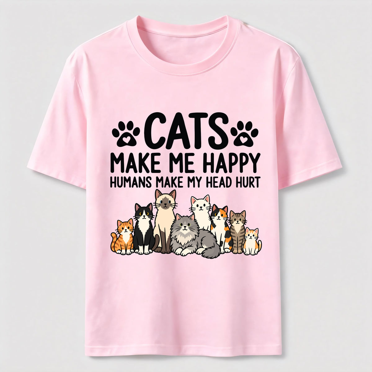 PetTaxClub Cats Make Me Happy SLG Classic T-Shirt