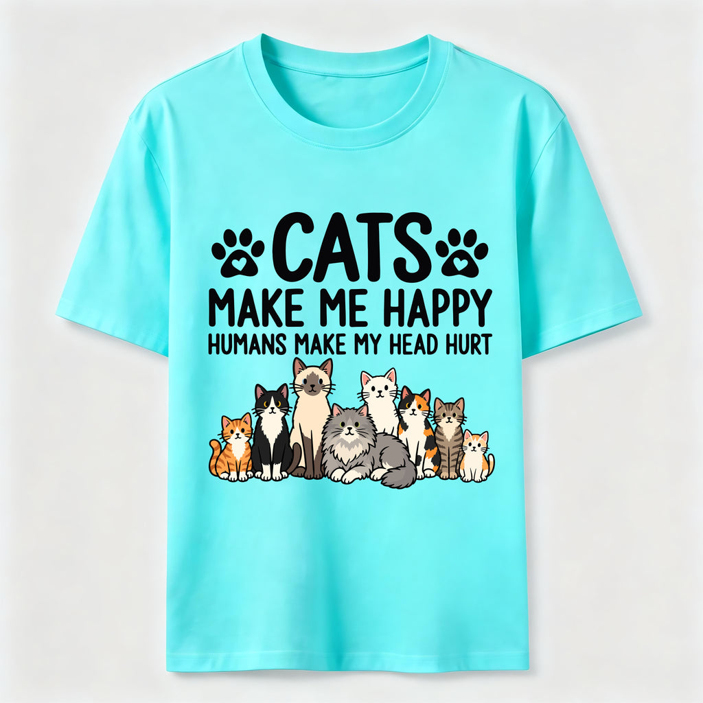 PetTaxClub Cats Make Me Happy SLG Classic T-Shirt