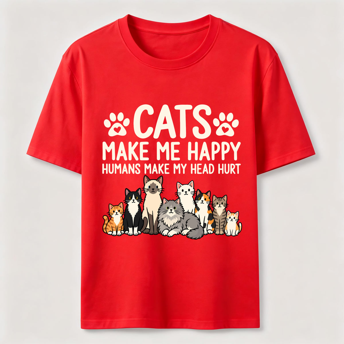 PetTaxClub Cats Make Me Happy SLG Classic T-Shirt