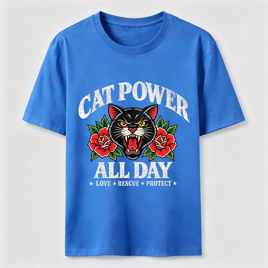PetTaxClub Cat Power All Day Classic T-Shirt