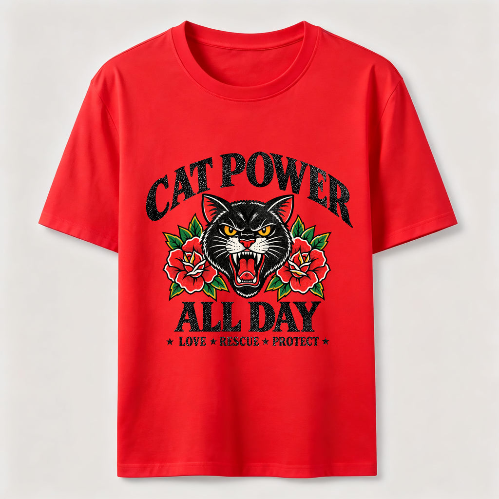 PetTaxClub Cat Power All Day Classic T-Shirt