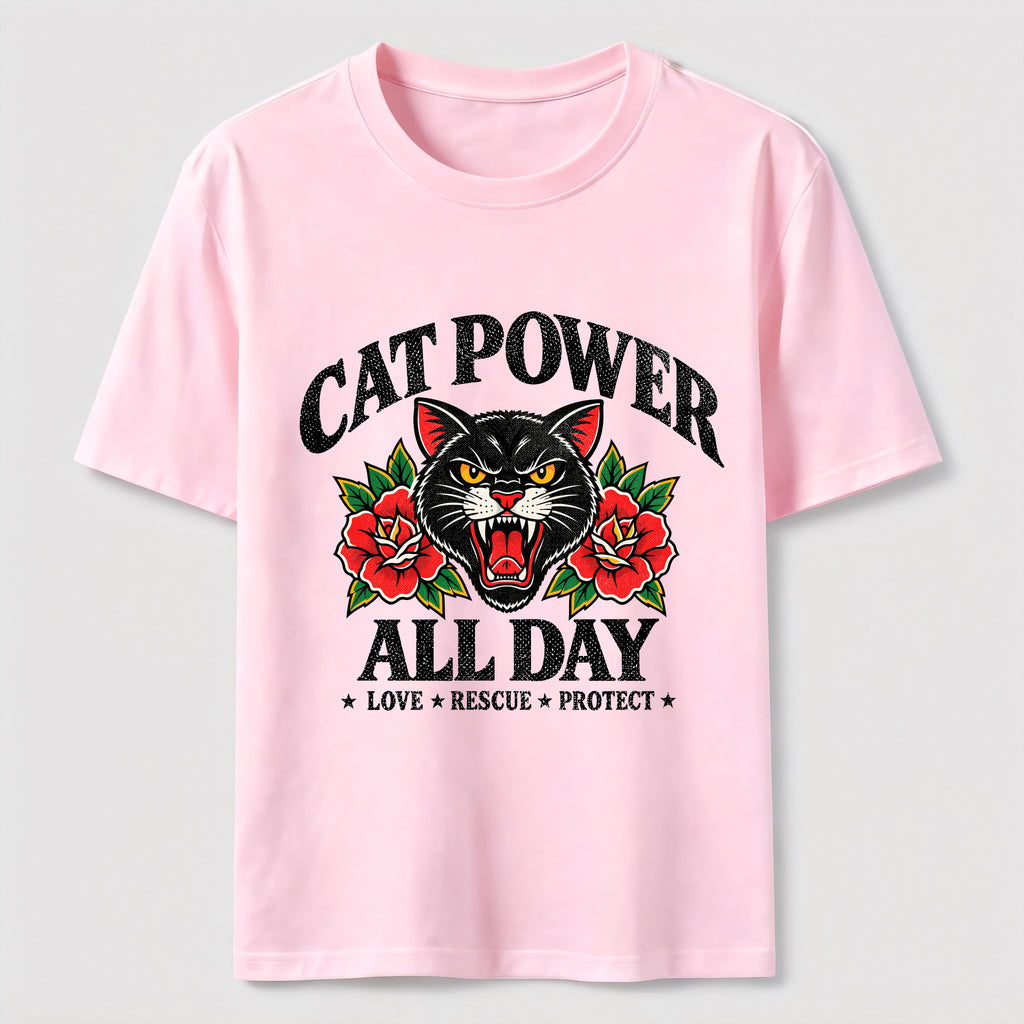 PetTaxClub Cat Power All Day Classic T-Shirt