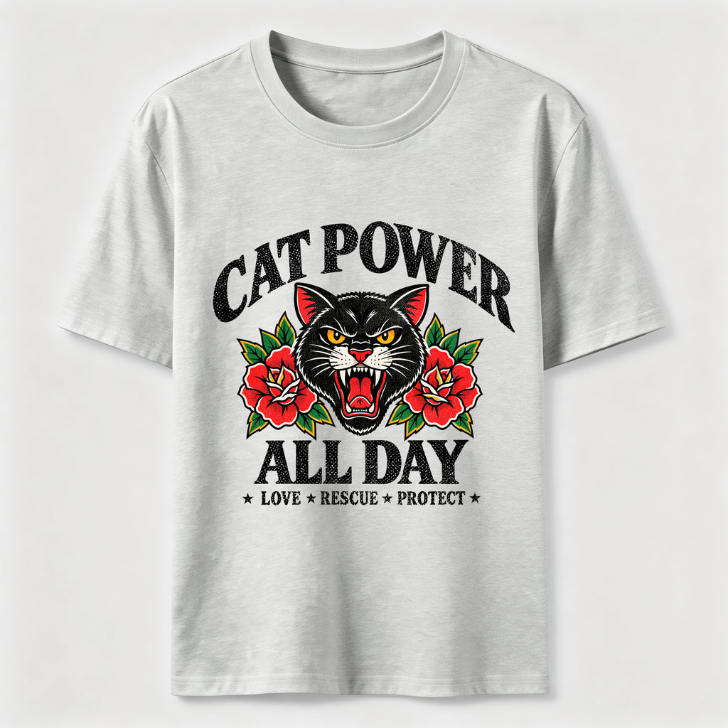 PetTaxClub Cat Power All Day Classic T-Shirt
