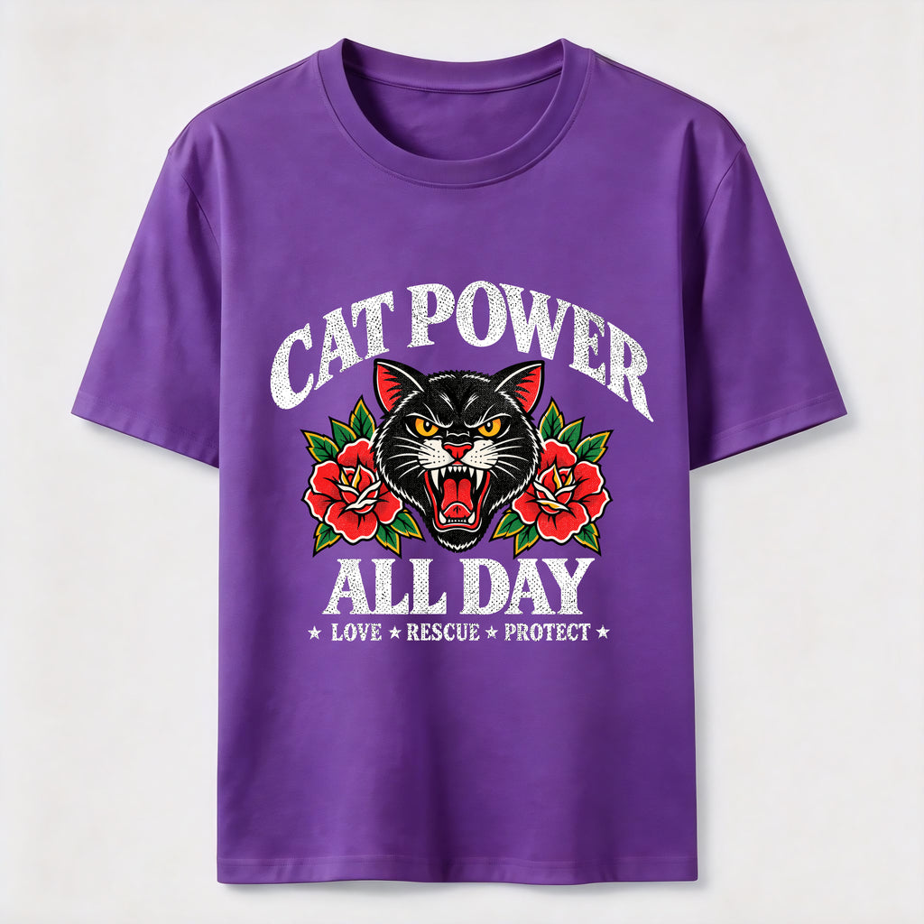 PetTaxClub Cat Power All Day Classic T-Shirt