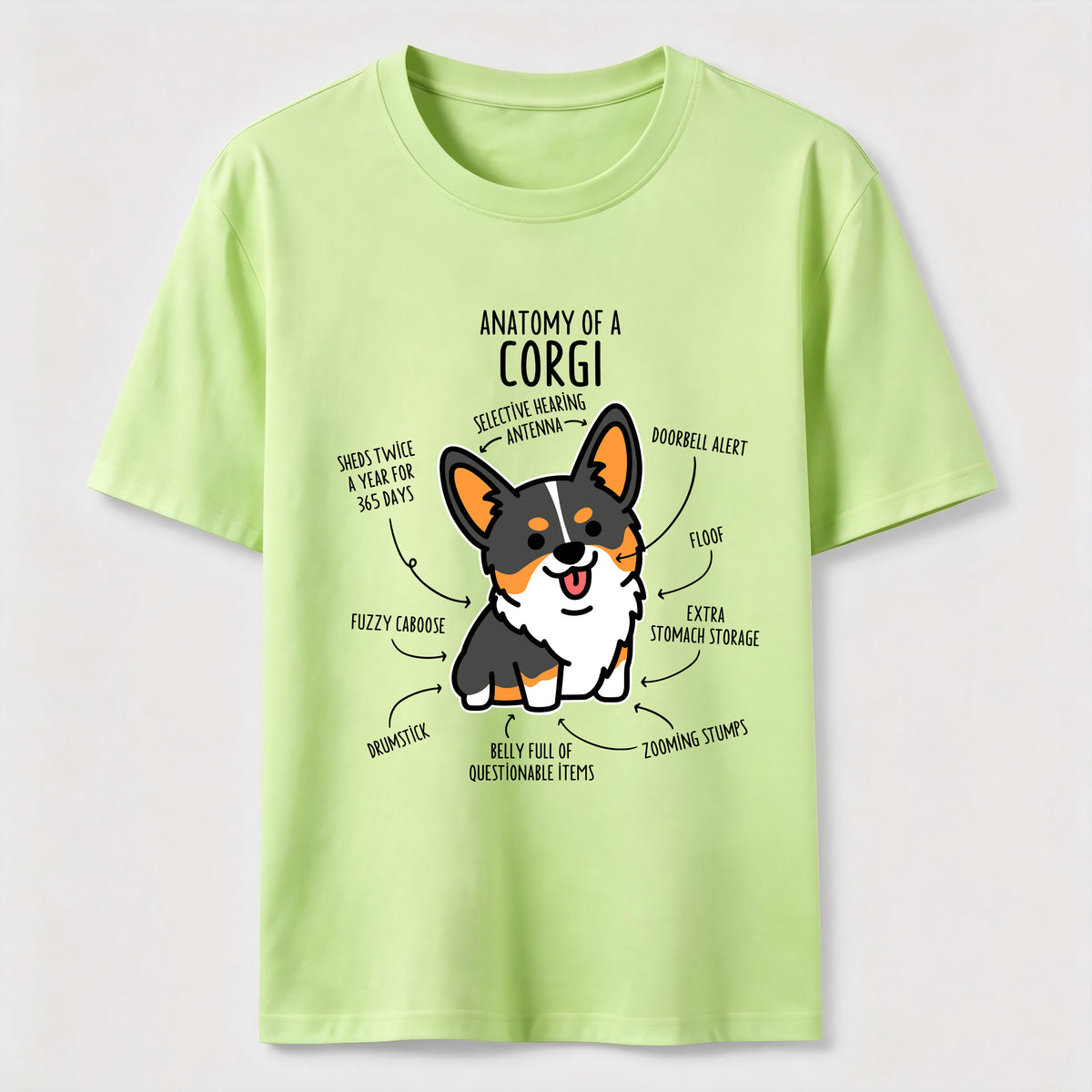 PetTaxClub Anatomy Of A Corgi Classic T-Shirt