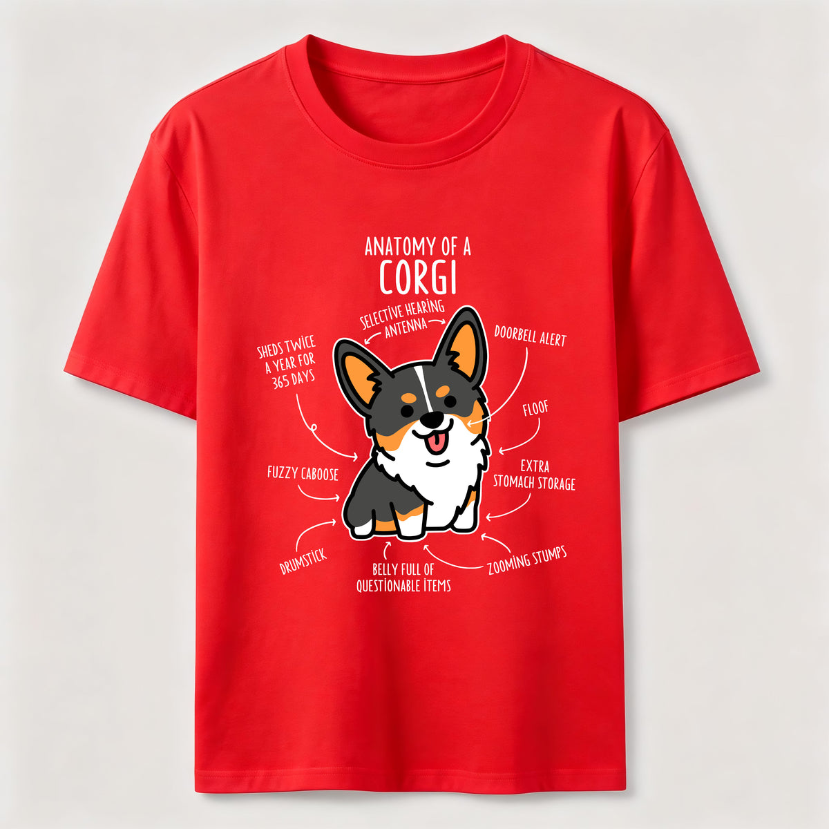 PetTaxClub Anatomy Of A Corgi Classic T-Shirt