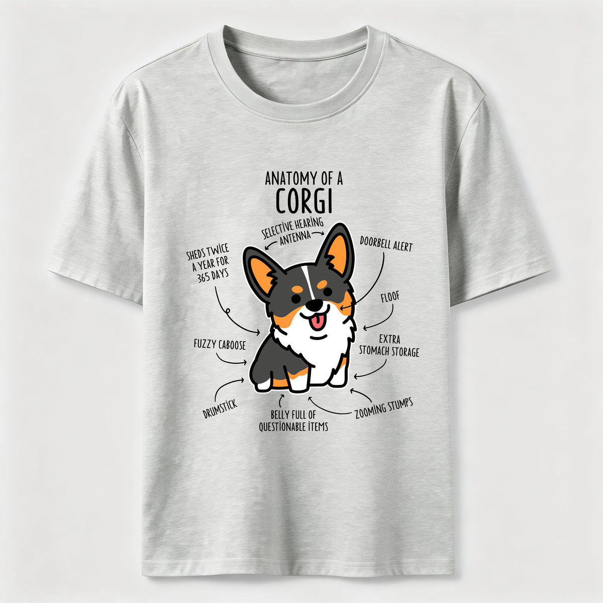 PetTaxClub Anatomy Of A Corgi Classic T-Shirt