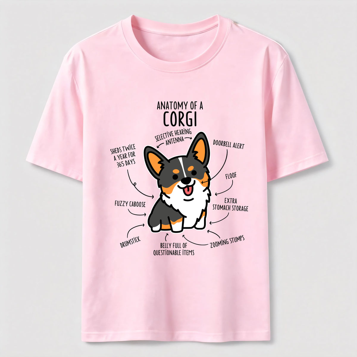 PetTaxClub Anatomy Of A Corgi Classic T-Shirt