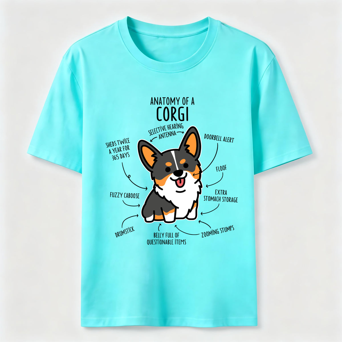 PetTaxClub Anatomy Of A Corgi Classic T-Shirt