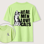 PetTaxClub Even Tough Guys Love Cats Classic T-Shirt（Two Sided Print）
