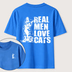 PetTaxClub Even Tough Guys Love Cats Classic T-Shirt（Two Sided Print）