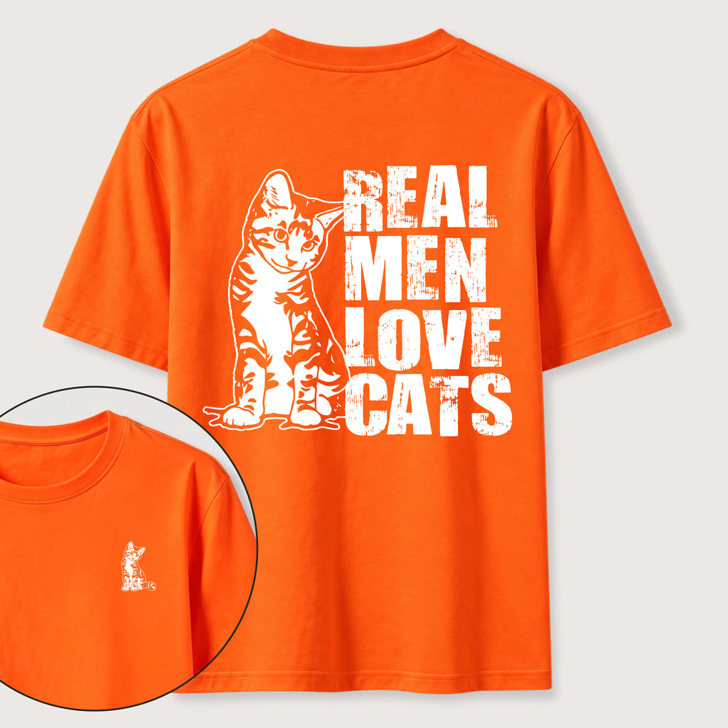 PetTaxClub Even Tough Guys Love Cats Classic T-Shirt（Two Sided Print）