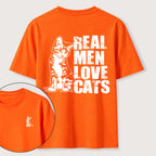 PetTaxClub Even Tough Guys Love Cats Classic T-Shirt（Two Sided Print）
