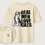 PetTaxClub Even Tough Guys Love Cats Classic T-Shirt（Two Sided Print）