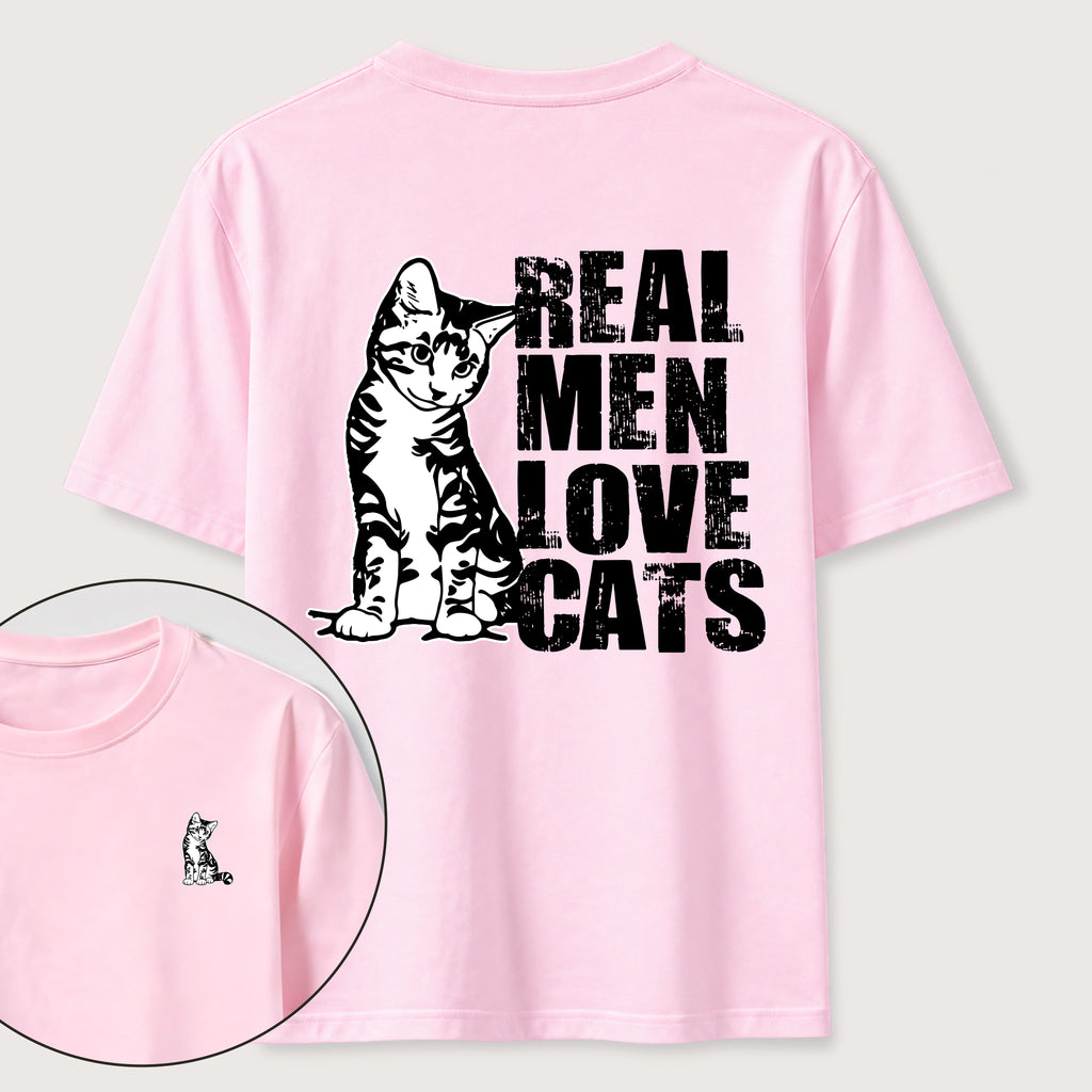 PetTaxClub Even Tough Guys Love Cats Classic T-Shirt（Two Sided Print）