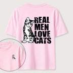 PetTaxClub Even Tough Guys Love Cats Classic T-Shirt（Two Sided Print）