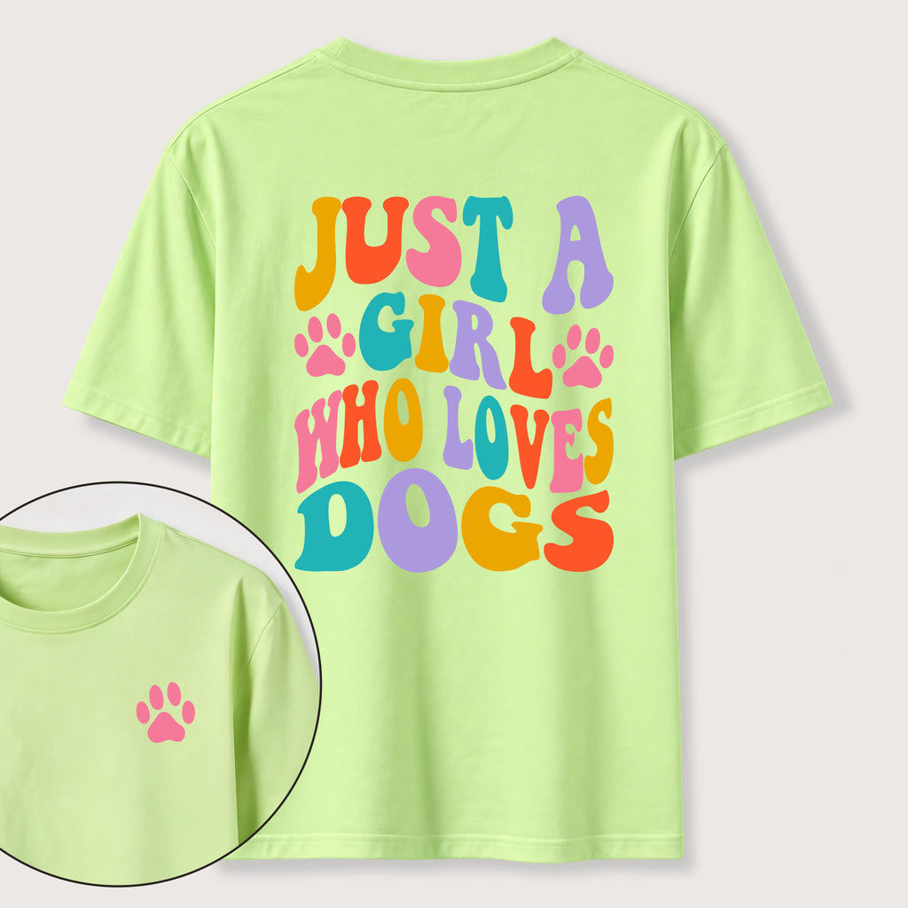 PetTaxClub The Girl Who Loves Dogs Classic T-Shirt（Two Sided Print）