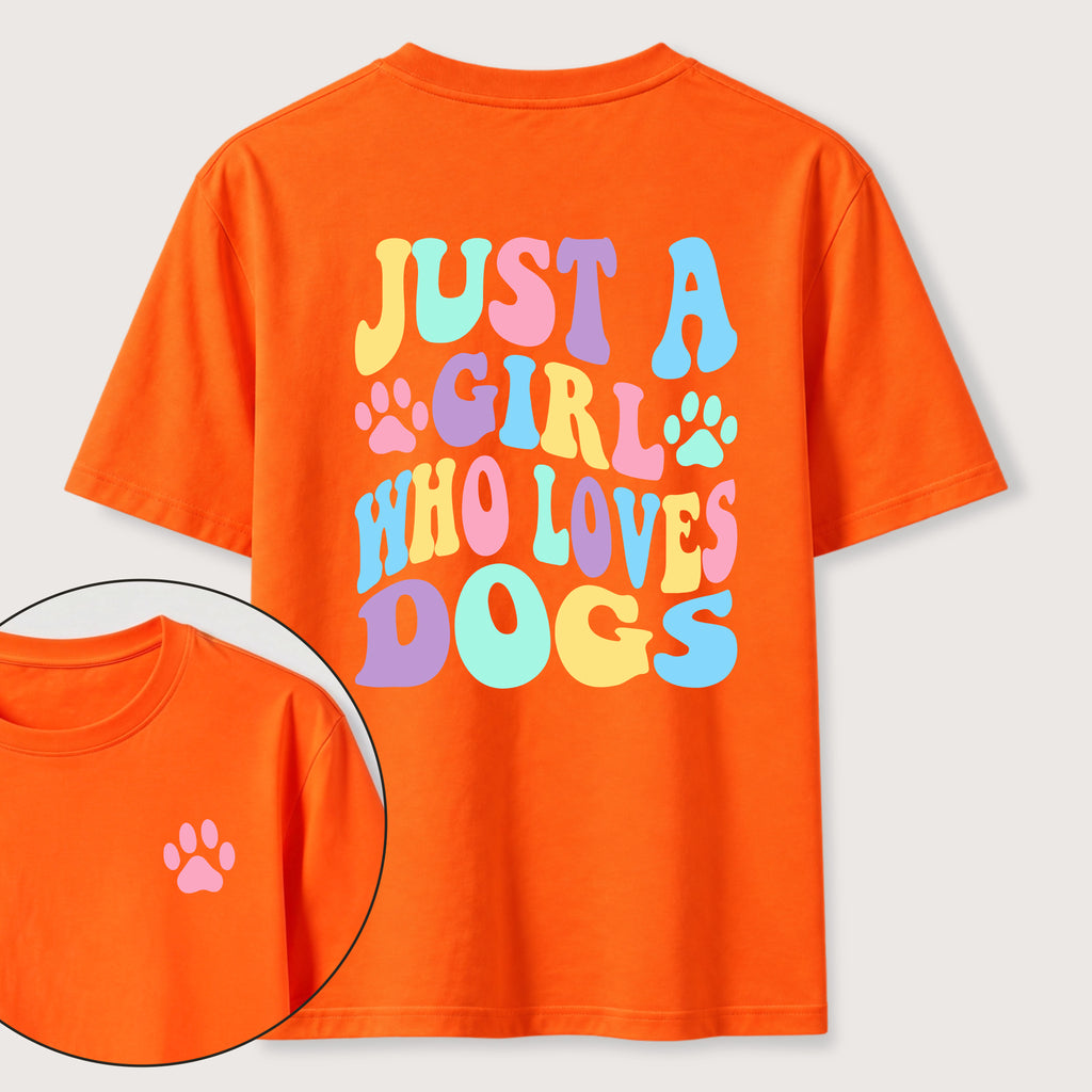 PetTaxClub The Girl Who Loves Dogs Classic T-Shirt（Two Sided Print）