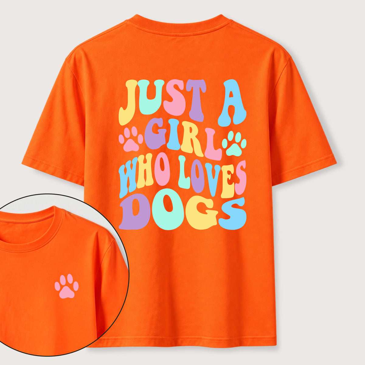 PetTaxClub The Girl Who Loves Dogs Classic T-Shirt（Two Sided Print）
