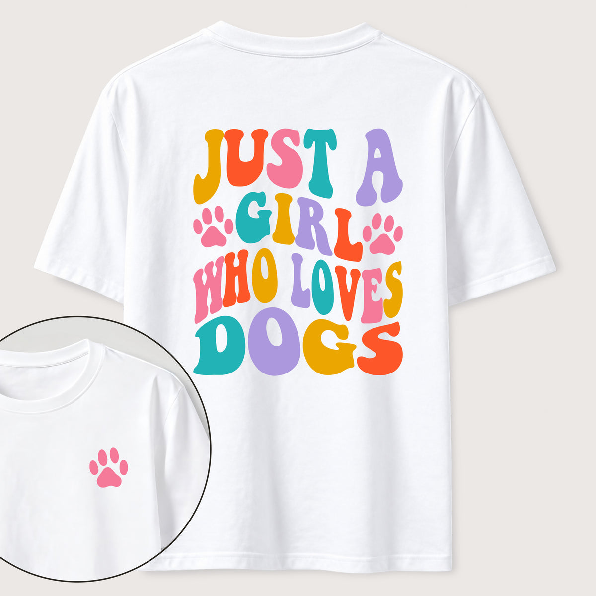 PetTaxClub The Girl Who Loves Dogs Classic T-Shirt（Two Sided Print）