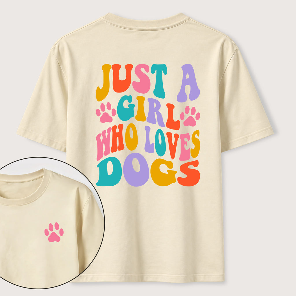 PetTaxClub The Girl Who Loves Dogs Classic T-Shirt（Two Sided Print）